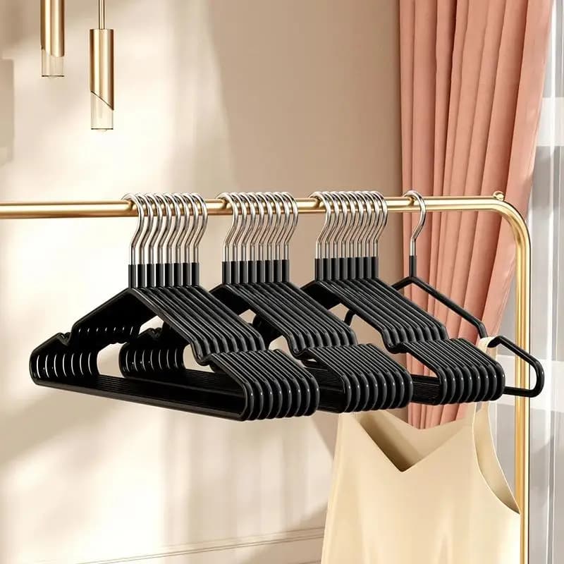 10pcs Metal Clothes Hanger Household Coat Pants Hanger Traceless No-slip Hangers For Clothes Durable Strong Hangers Organization