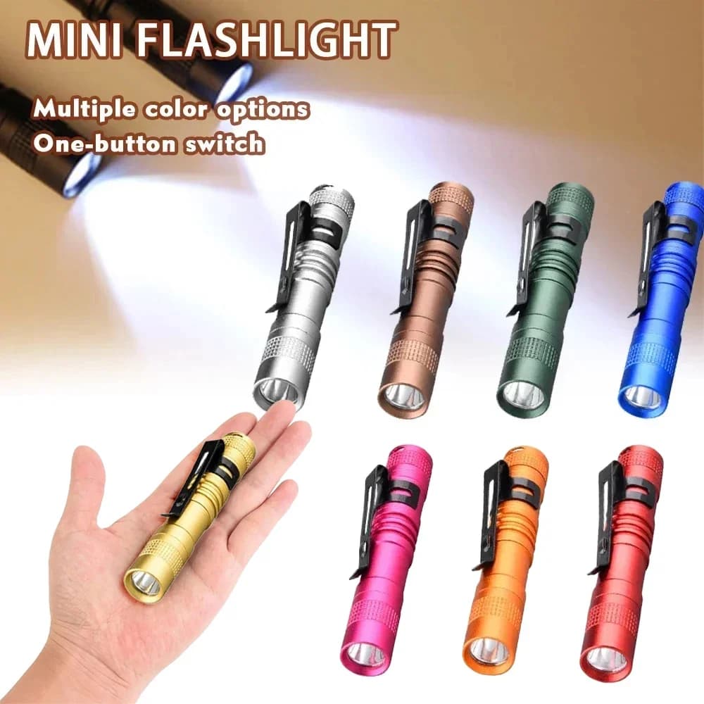 KDULIT Mini LED flashlight portable pen with battery AAA small flashlight lantern for outdoor medical emergency lighting