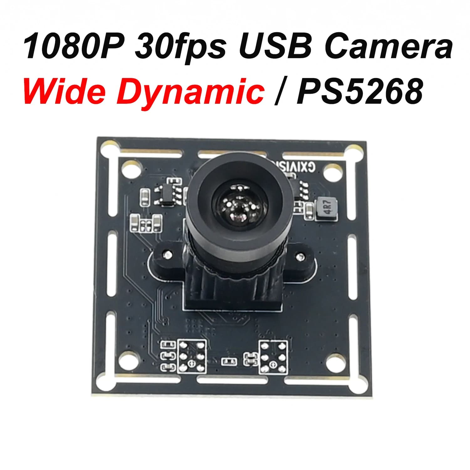 Modulo fotocamera USB WDR 1080P 30fps, ampia Webcam dinamica 2MP ,PS5268, per una forte soppressione della luce, Plug And Play 1920 x1080 HD