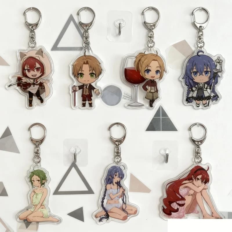 Anime Mushoku Tensei Acrylic Keychain cute Pendant Bag Car Keychain Cell phone Pendant present Firend Festivals Gifts 6CM