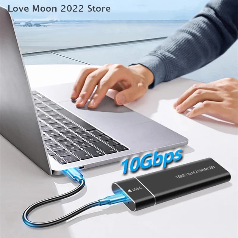 Custodia SSD M2 NVMe Custodia HDD di archiviazione esterna USB3.1 Custodia SSD PCIe da 10 Gbps per disco rigido NGFF SATA SSD per PC portatile