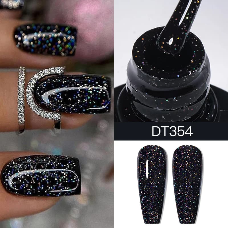 7ml Glitter Gel Smalto per unghie Holorgraphic Glitter Gel per unghie Paillettes scintillanti Vernice semipermanente Soak Off Gel UV Unghie Art Fai da te