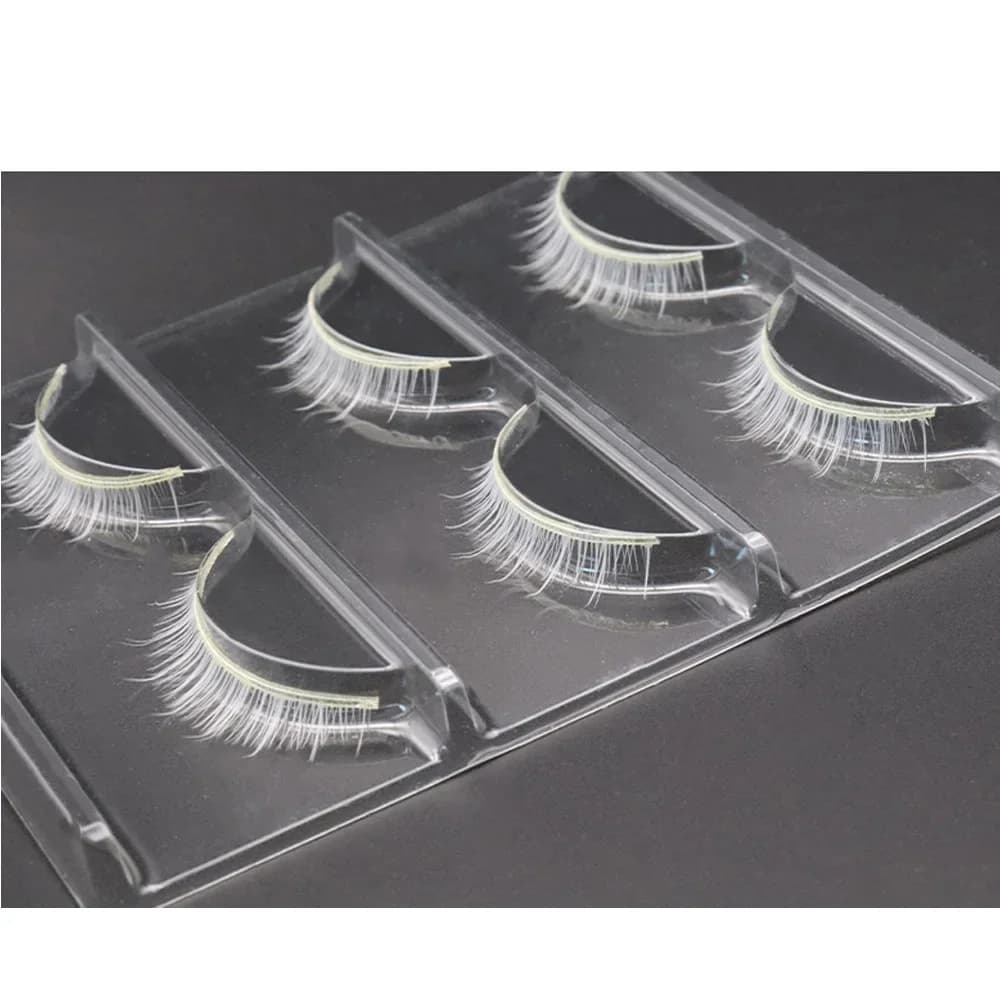 Hot 3 paia ciglia bianche trucco ciglia lunghe naturali estensione striscia incrociata ciglia finte strumenti per il trucco di bellezza