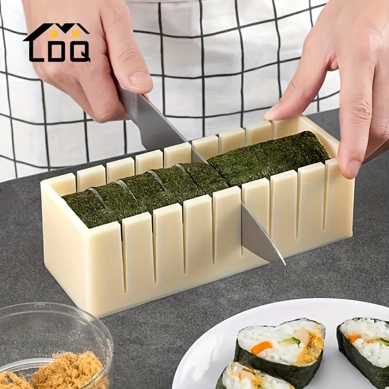 LDQ 3 Set di strumenti per sushi artigianali, adatto per principianti - Set di stampi per sushi fai-da-te, accessori per scatole di pranzo, utensili da cucina domestici giapponesi | Non-