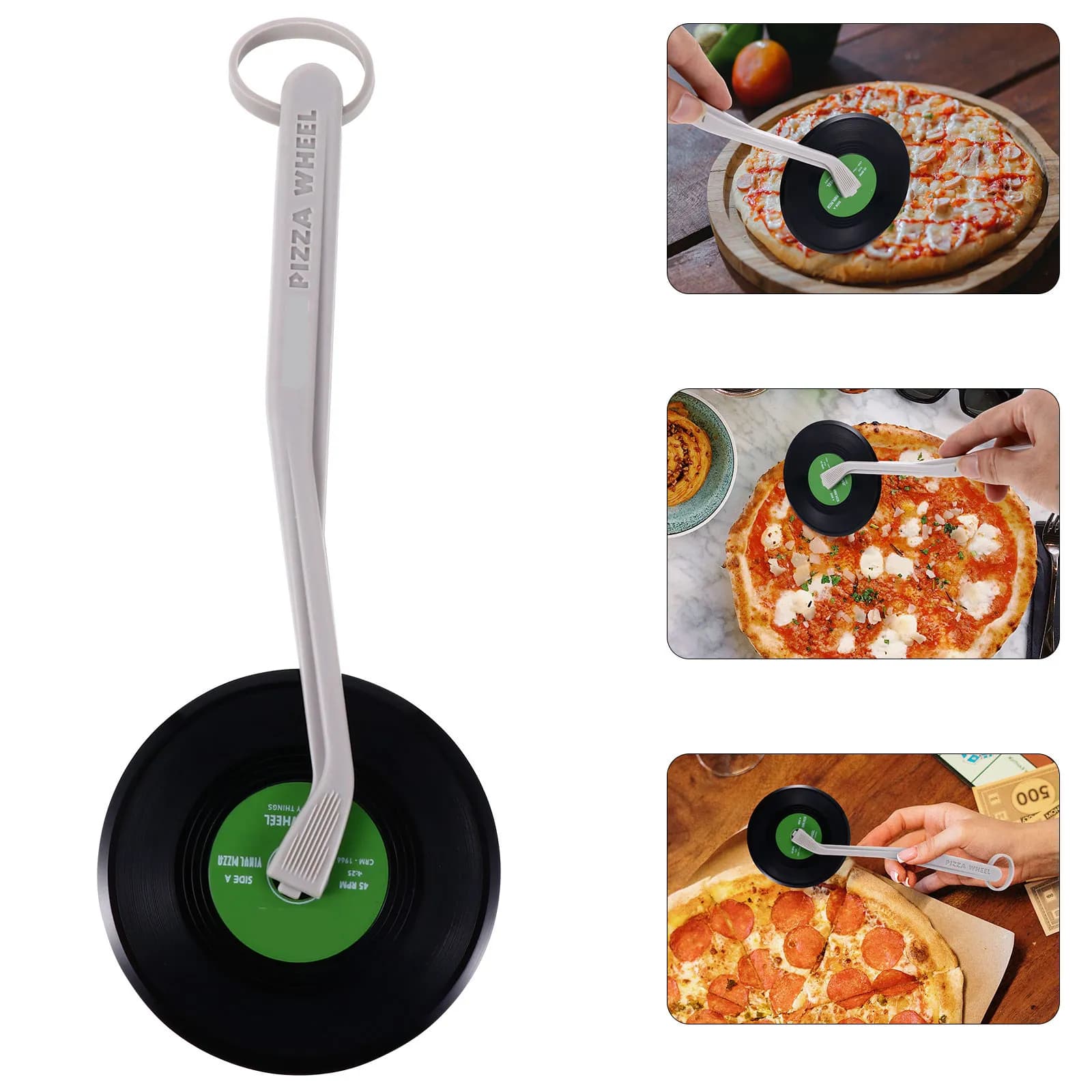 1Pcs Pizza Cutter High Quality Silicone Plastic Material Creative Serrated Design Comfortable Handle Kitchen Pizza Baking Tool