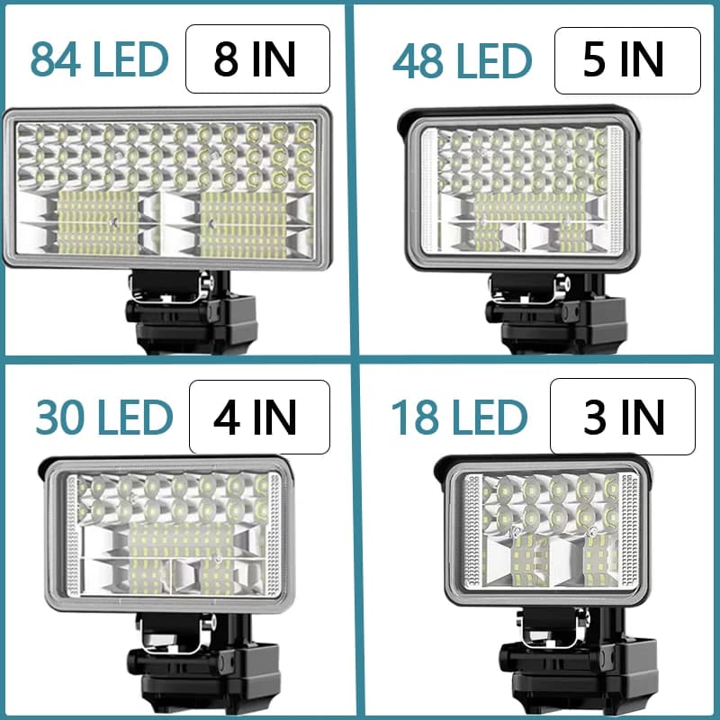 3/4/5/8-in Per Makita HA CONDOTTO il proiettore torcia elettrica luce da lavoro portatile Strumento di Campeggio 14.4-20V Batteria Al Litio Lampada Con caricatore USB