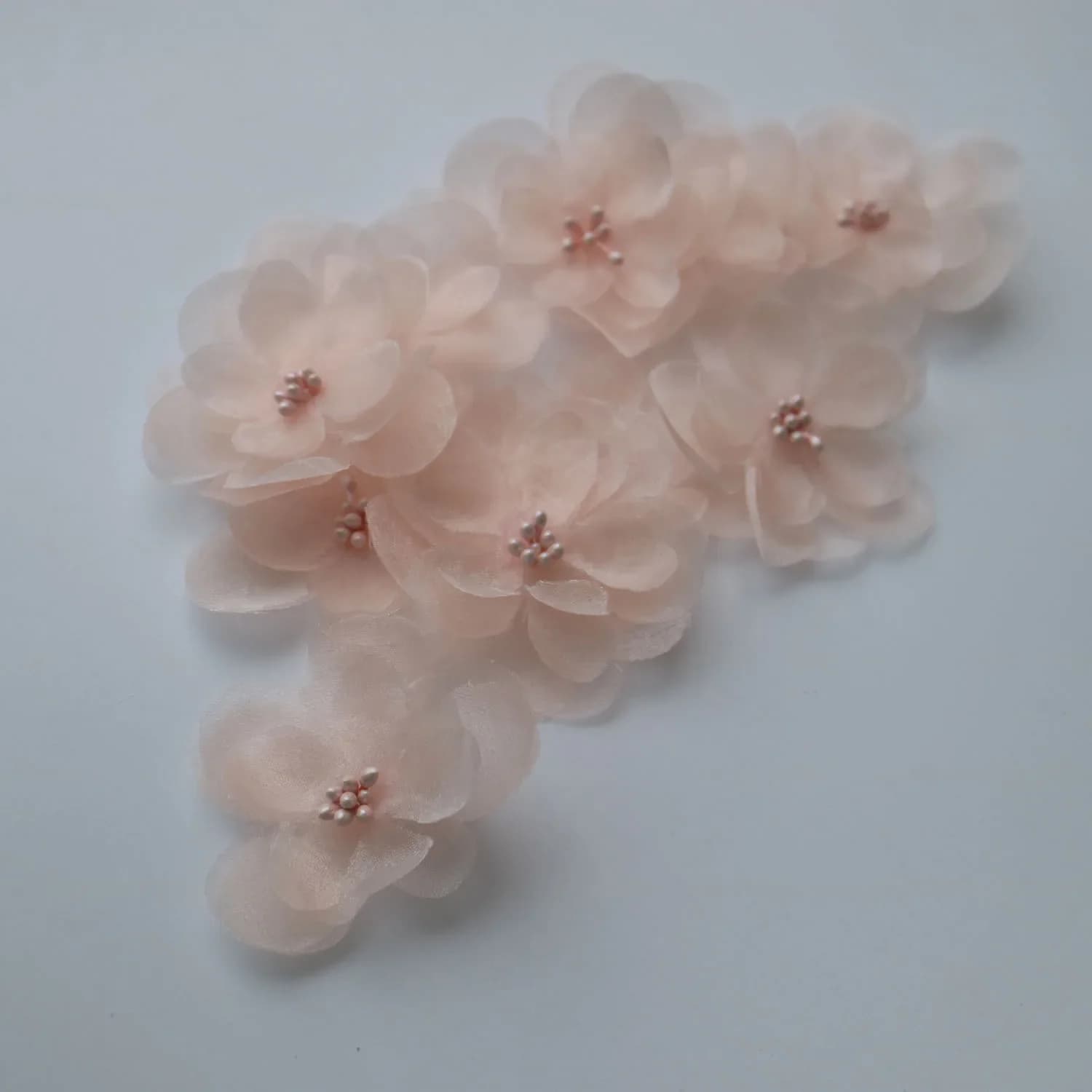 10 pezzi fai da te moda fiori di organza toppe per abbigliamento ricamo toppe floreali borse parches decorativi applique cucito artigianale
