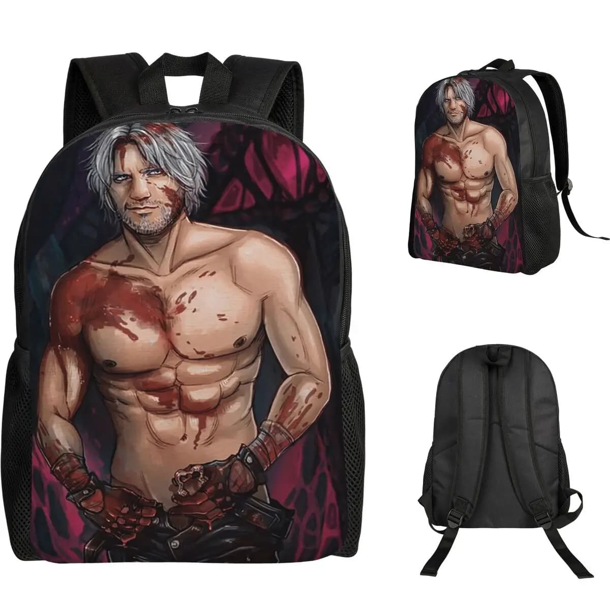 Dante Devil May Cry 5 Classico. Zaino per Studenti, Ragazzi e Ragazze, Borsa Scolastica, Borsa per Computer, Borse a Tracolla