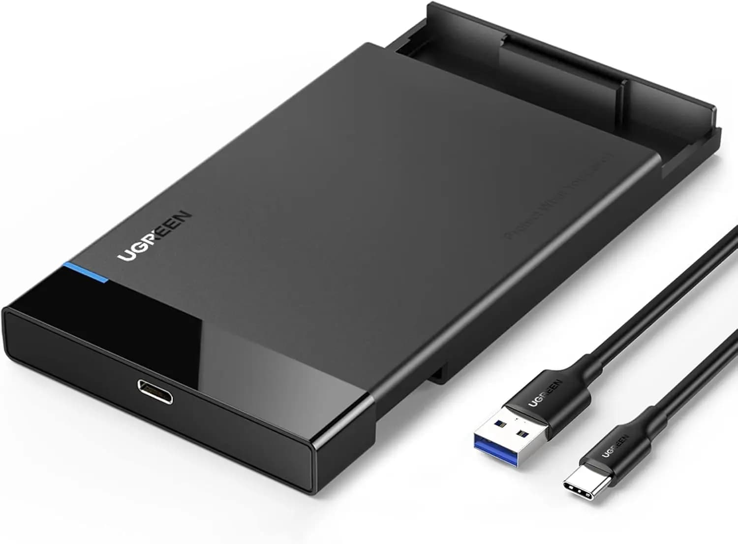 Box esterno per disco rigido da 2,5 pollici USB-C 3.1 Gen 2 a SATA III 6Gbps per SSD/HDD con UASP