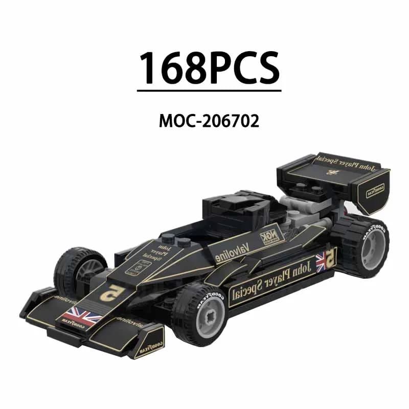 MOC- 206702 Building Block F1 Rally Car Flower 78 Mini Racing Stitching Modello 168PCS Regalo di compleanno per bambini Regalo di giocattoli di Natale