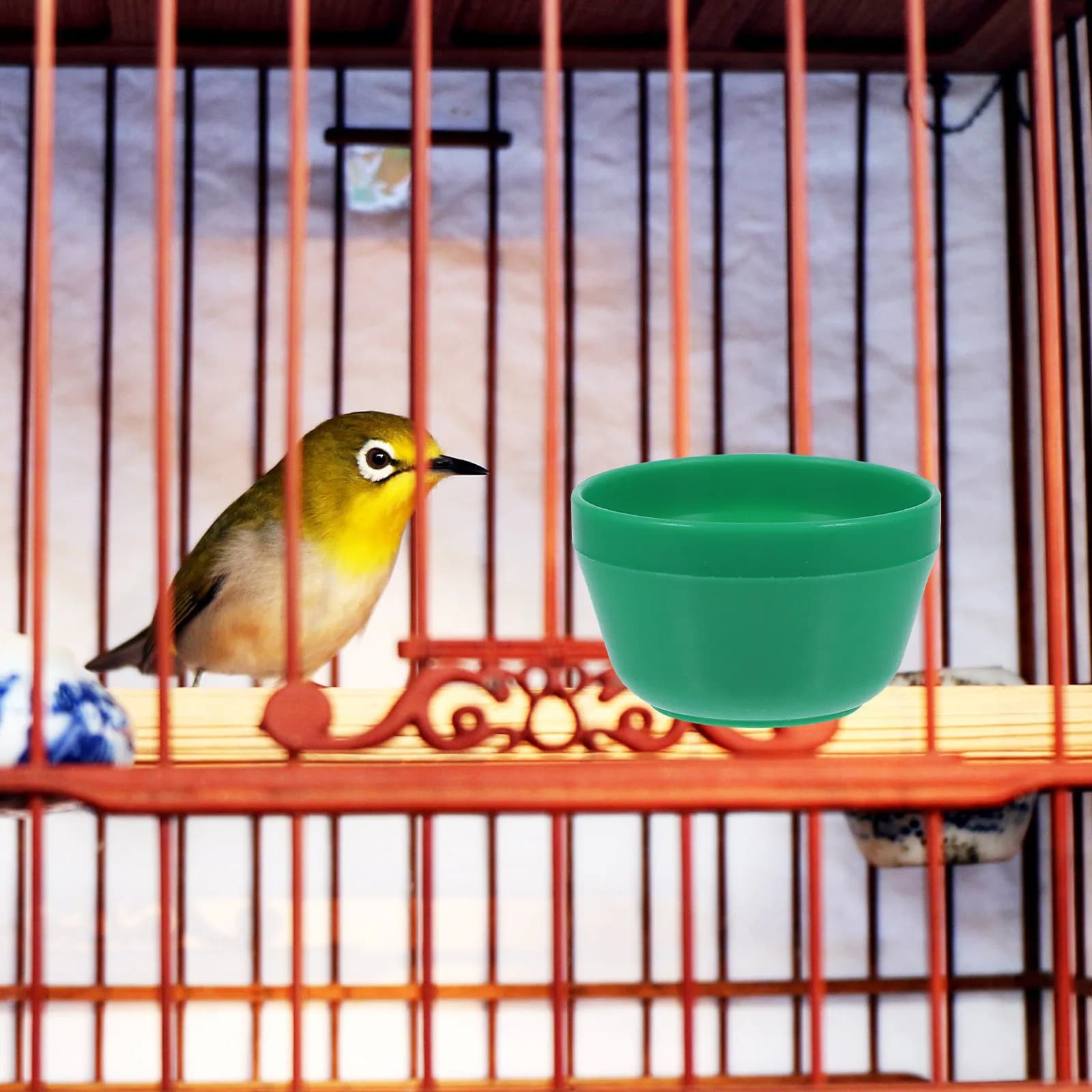 25Pcs Bird Feeder Bowl Easy Install Parrot Food Dispenser Cage Feeder Bird Water Cup Parrot Hanging Cup Pet Supplies