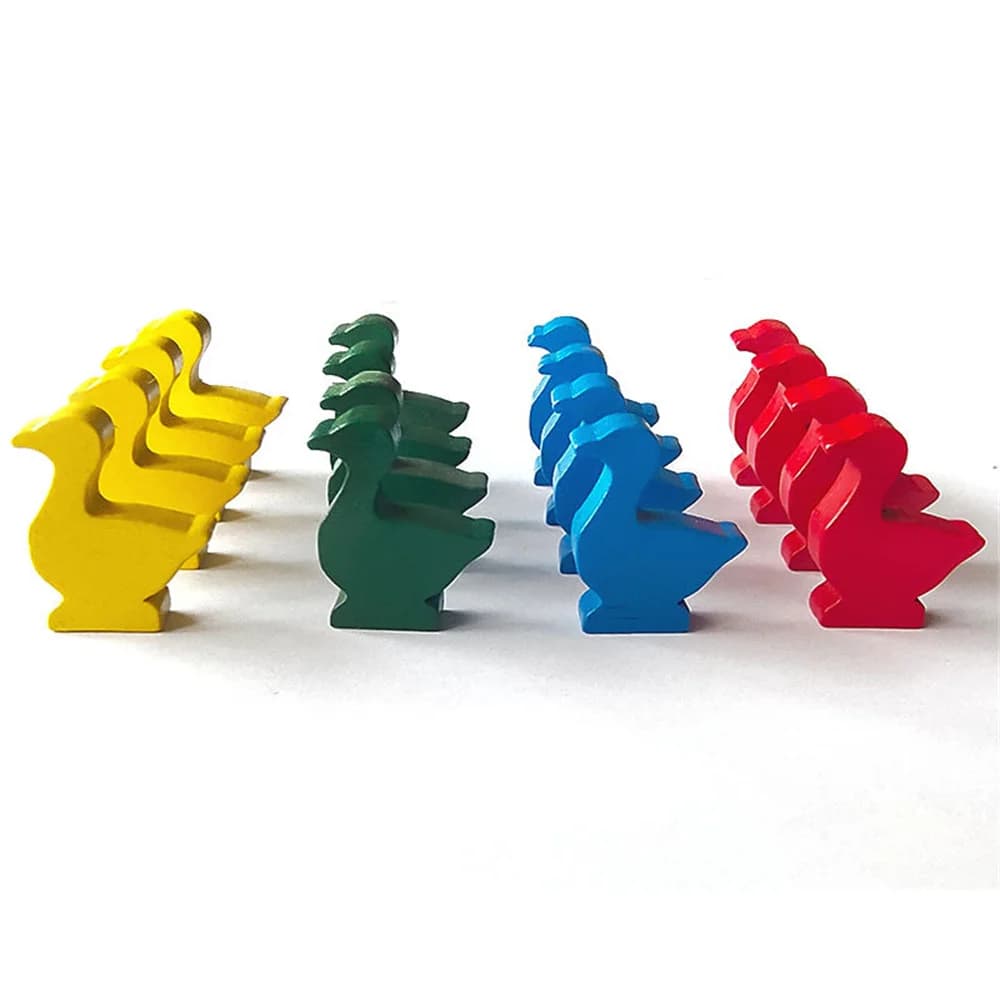 16 pz/set legno 32*26*8mm accessori per giochi da tavolo in legno a forma di oca