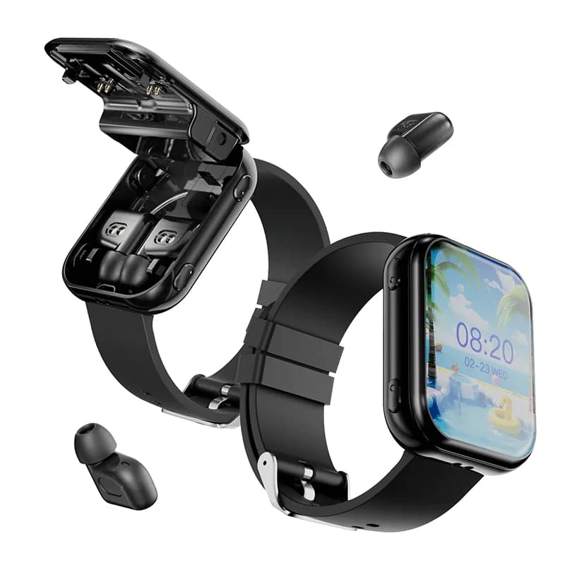 2025 New Smart Watch with Wireless Headphones Smartwatch TWS Headset Bluetooth Cardiofrequencymeter Sports Watch Fitness Watch
