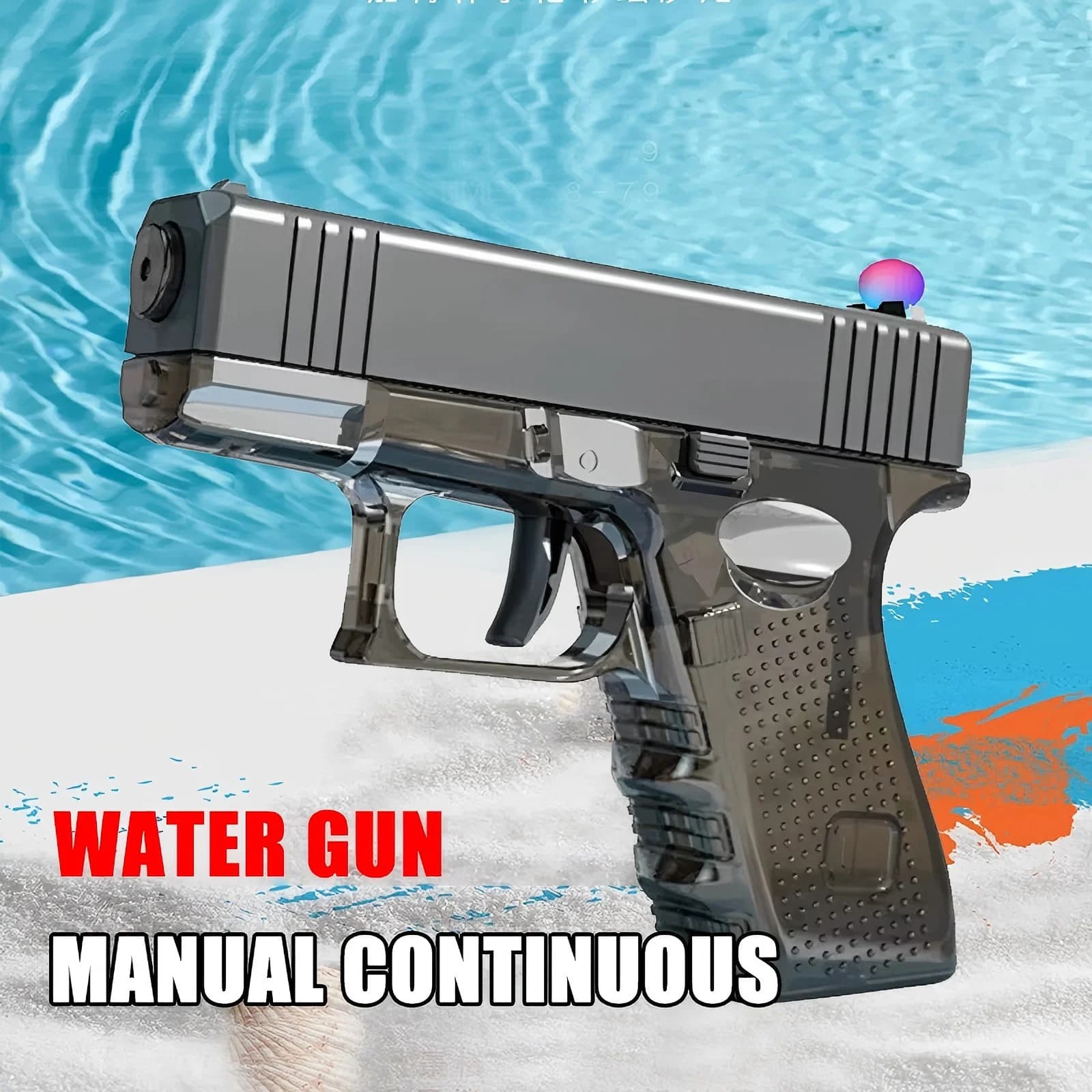 Hot Mini Desert Eagle Mechanical Continuous Firing Water Gun Small Pistol Summer Outdoor Beach Poor Toy Shoot Water Gun for Kids