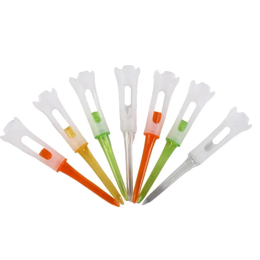 10Pcs/Lot Ball Holder Golf Tees Low Resistance Rubber Cushion Golf Clubs Tee Plastic 83MM Golf Training Tools Outdoor Sports