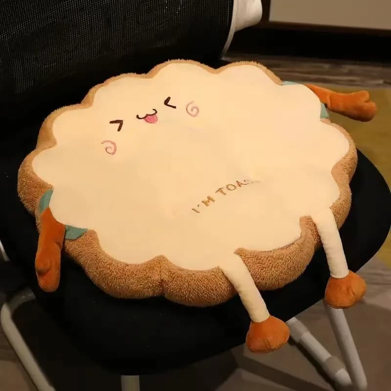 1pc Simulazione Pane Tostato Cuscino Farcito Memory Foam Cuscino Divano Sedia Decor Cuscino del Sedile Carino Studente Sedia Pad