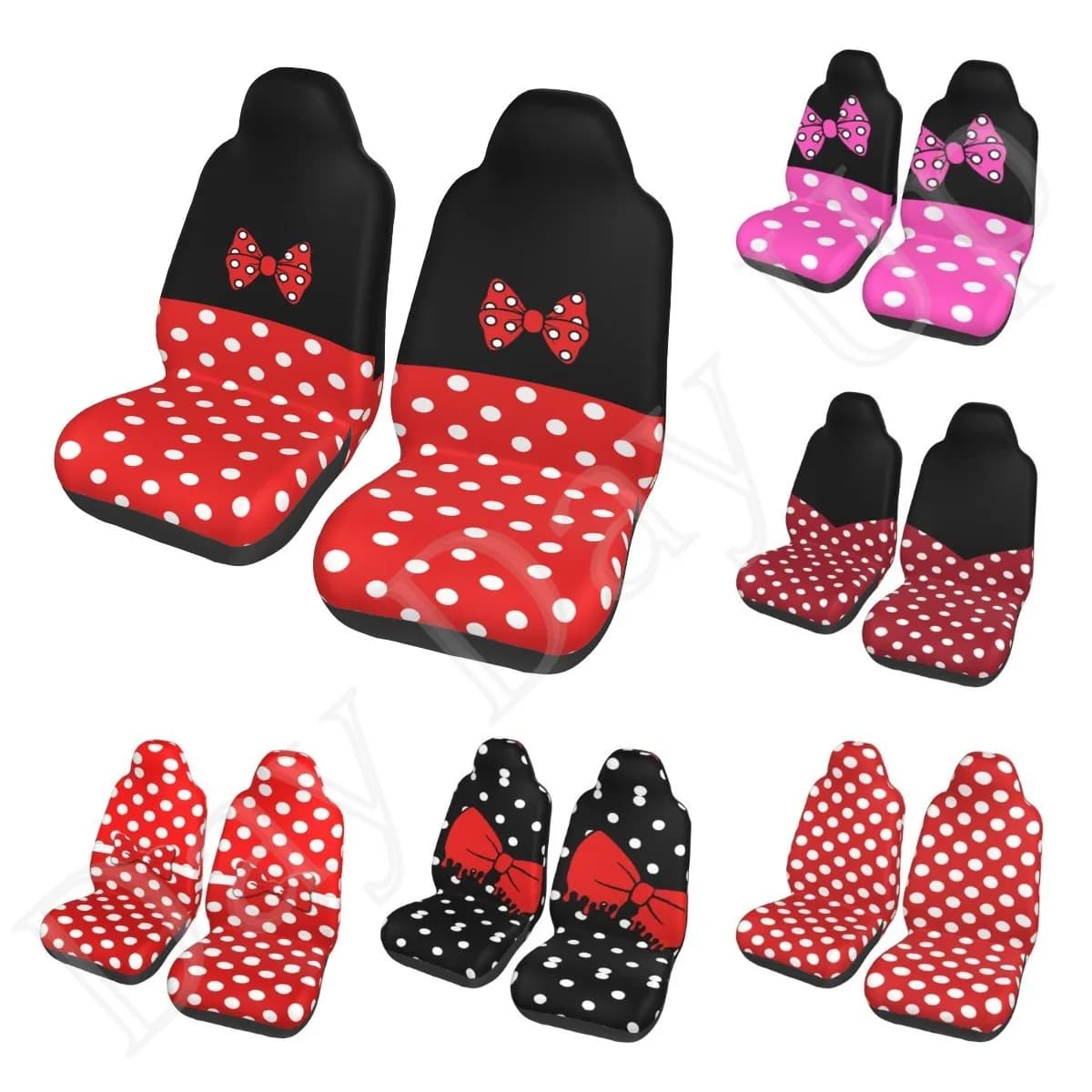 Set of car seat covers with top character model of cartoons, 2 cushions for women's car seats, four season car accessories