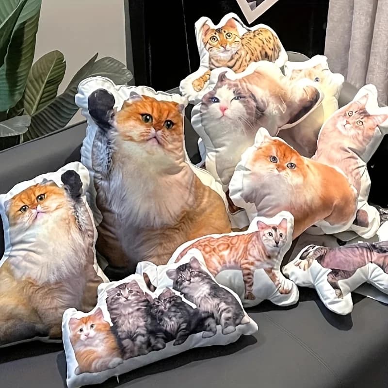 Cuscino in peluche con foto di animali domestici: il regalo perfetto per gli amanti degli animali domestici, adatto per la decorazione del divano e del letto, cuscini comodi e carini