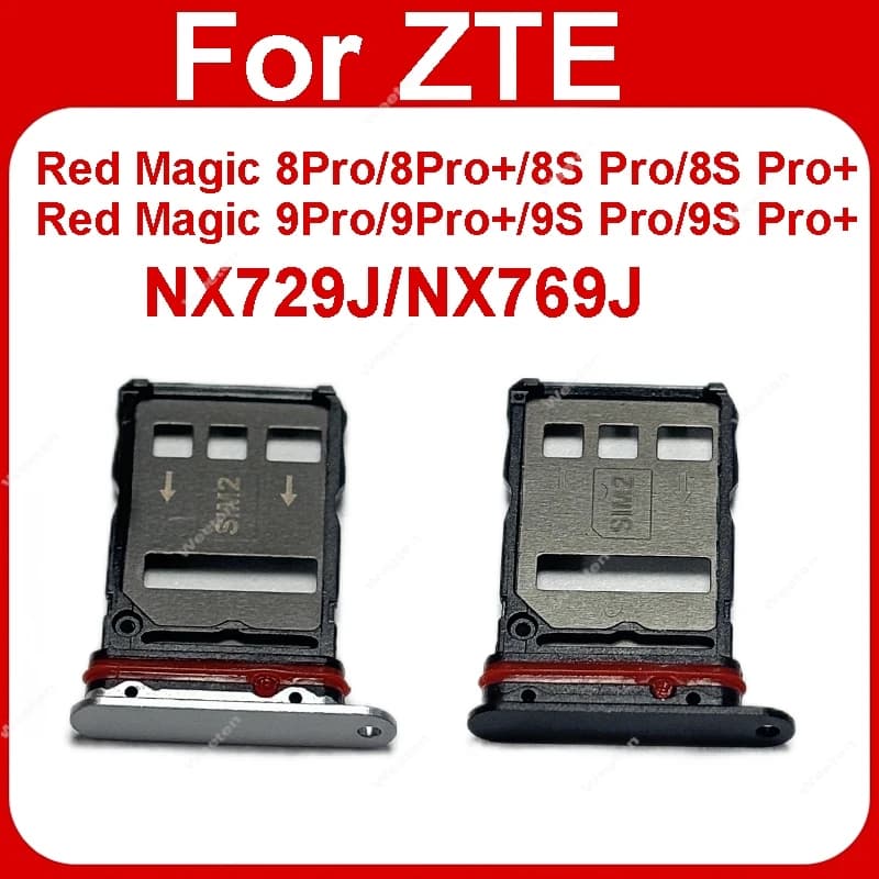 Per ZTE nubia Red Magic 8 8S 9 Pro+ Plus NX729J NX769J: Slot per scheda SIM, vassoio premium per riparazione telefono, vassoi non rispondenti