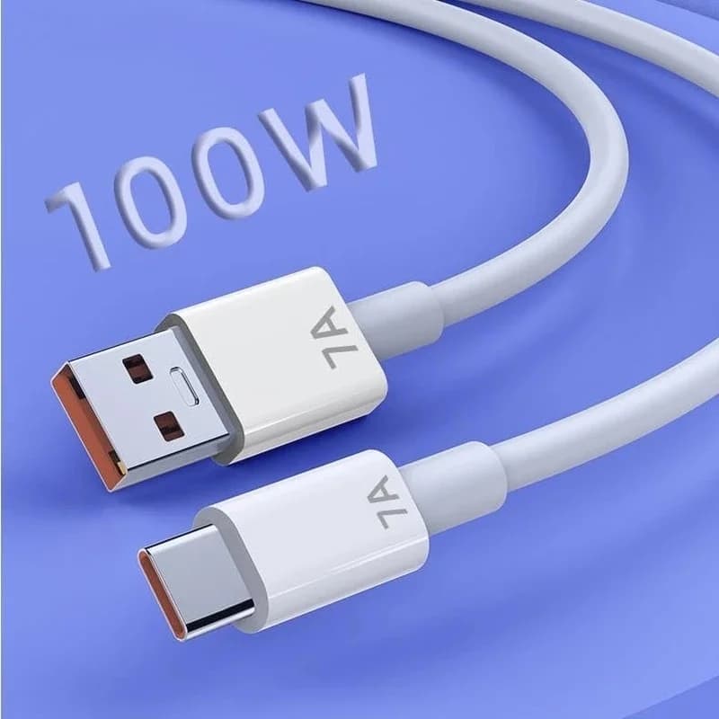 Typec Data Cable With 7A Super-Fast Charging And 100w Fast Charging Capacity Wait Type-C 0.25m 1m 2m 1.25m USB Charging Cable