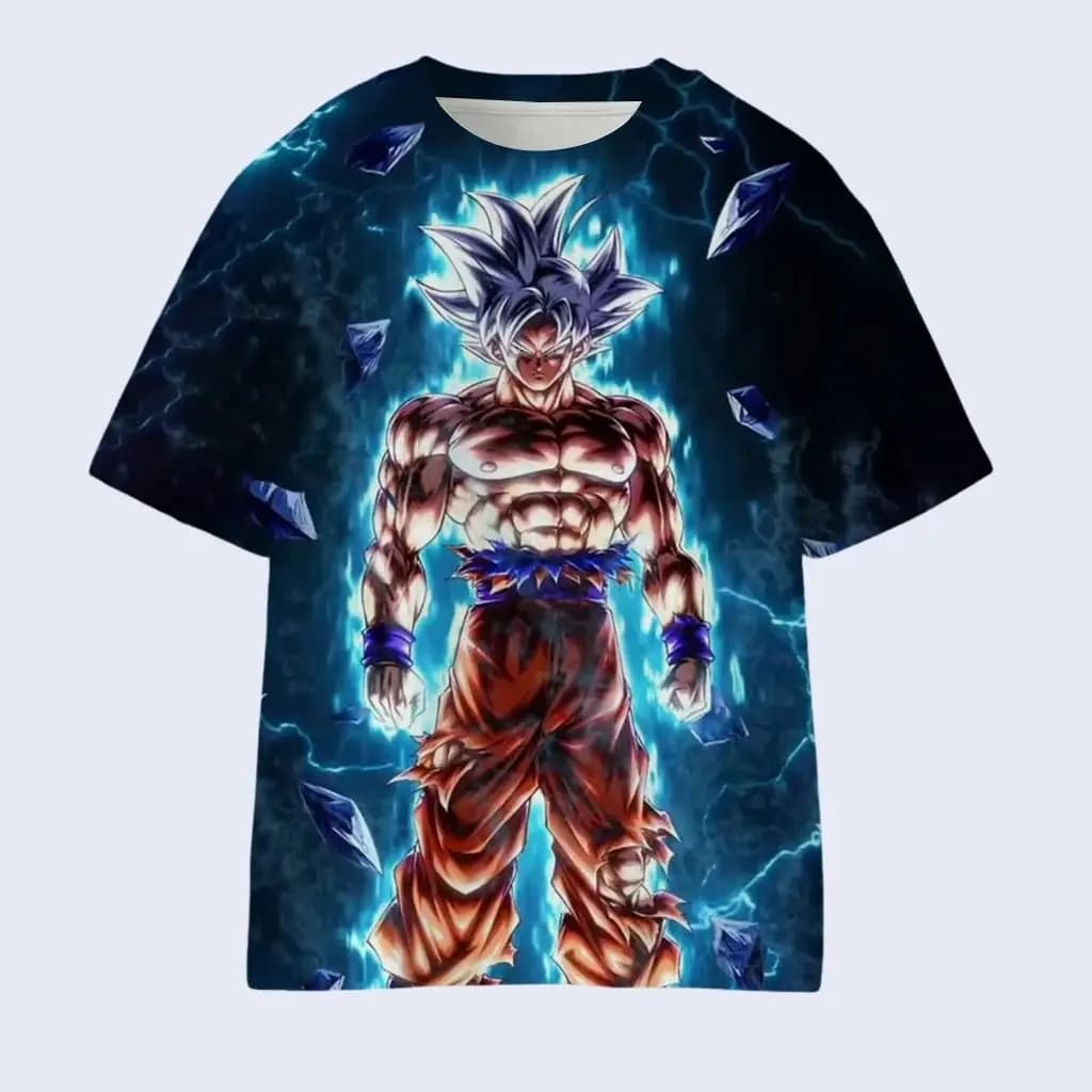 T-shirt 3D stampata con personaggi classici di Dragon Ball, stile Y2K, unisex e per bambini, a strati, un must per l'estate e l'autunno 2026