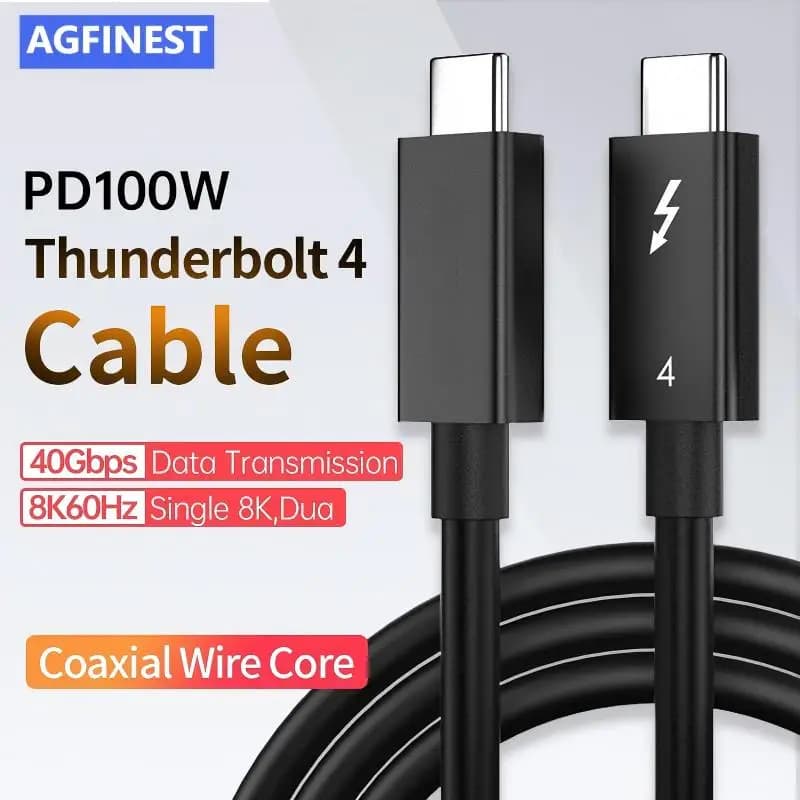 Cavo USB C Thunder-bolt 4 Tipo C a C Cavo USB4 PD100 Cavo dati di ricarica rapida 8K60Hz 40Gbps per MacBook, iPad, iPhone, Monitor
