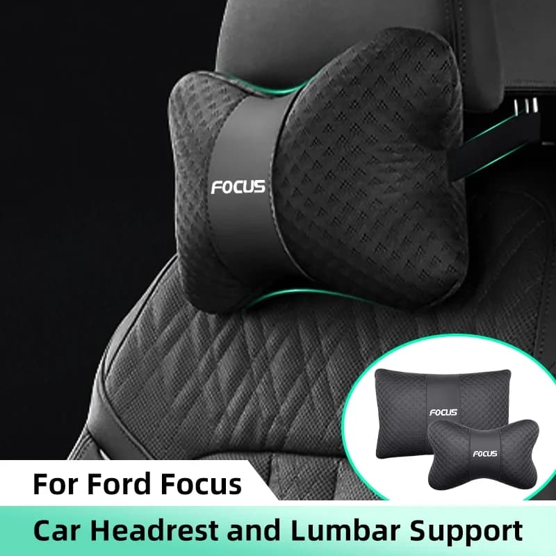 Poggiatesta per auto Supporto lombare Cuscino lombare per Ford Focus 2 MK2 MK3 MK1 RS Auto Cuscino per il collo Schienale Cuscino lombare Accessori per auto