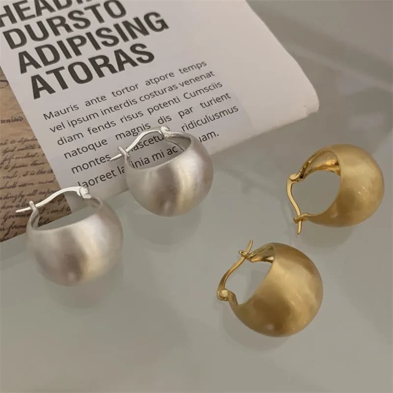 925 Sterling Silver Frosting Earrings Luxury Jewelry Wedding Round Ball Earring Wholesale Accessories Jewellery Woman