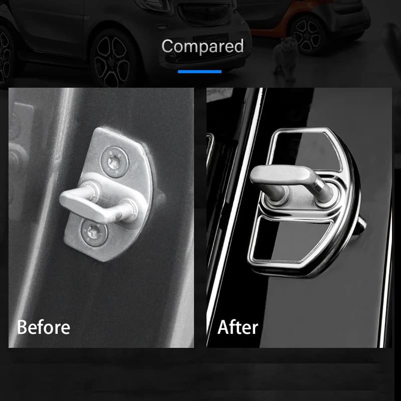Car Door Lock Protection Cover Automotive Accessories for Smart 451 Fortwo 453 Fortwo Forfour 2009 2010 2011 2012 2013 2014 2015