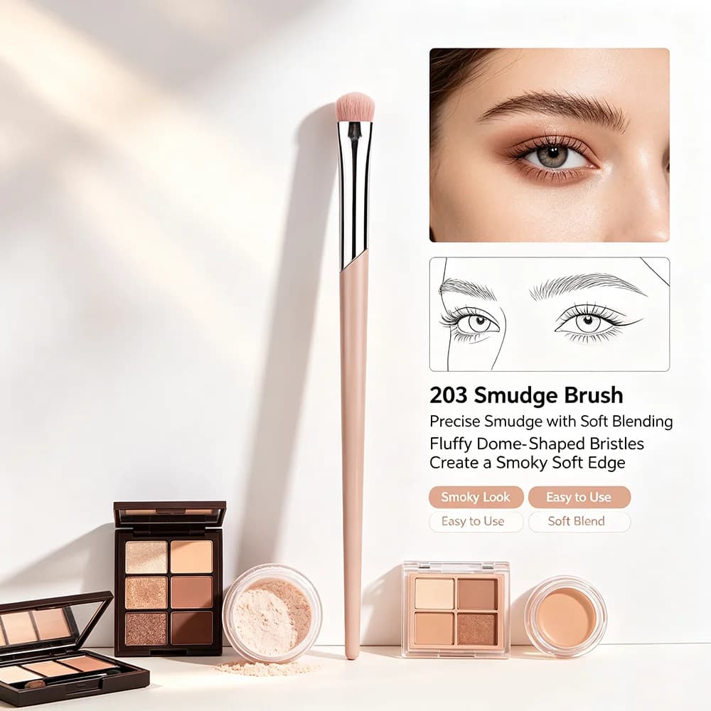 203 Smudge Brush Makeup Tools Smooth-proof Eyeliner Shaft-proof Eyeliner Brush Cosmetic Brush for Smudges
