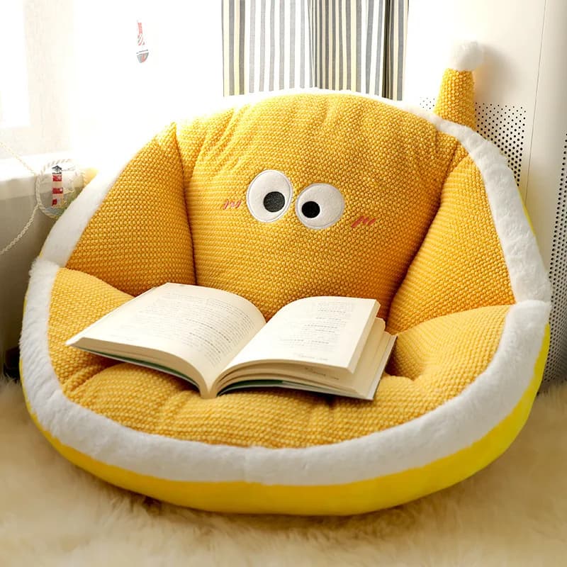 Cuscino Schienale Ergonomico a Cartone Animato per Lunghe Sedute, Cuscino Spesso e Morbido per Divano Bambini o Finestra a Bovindo