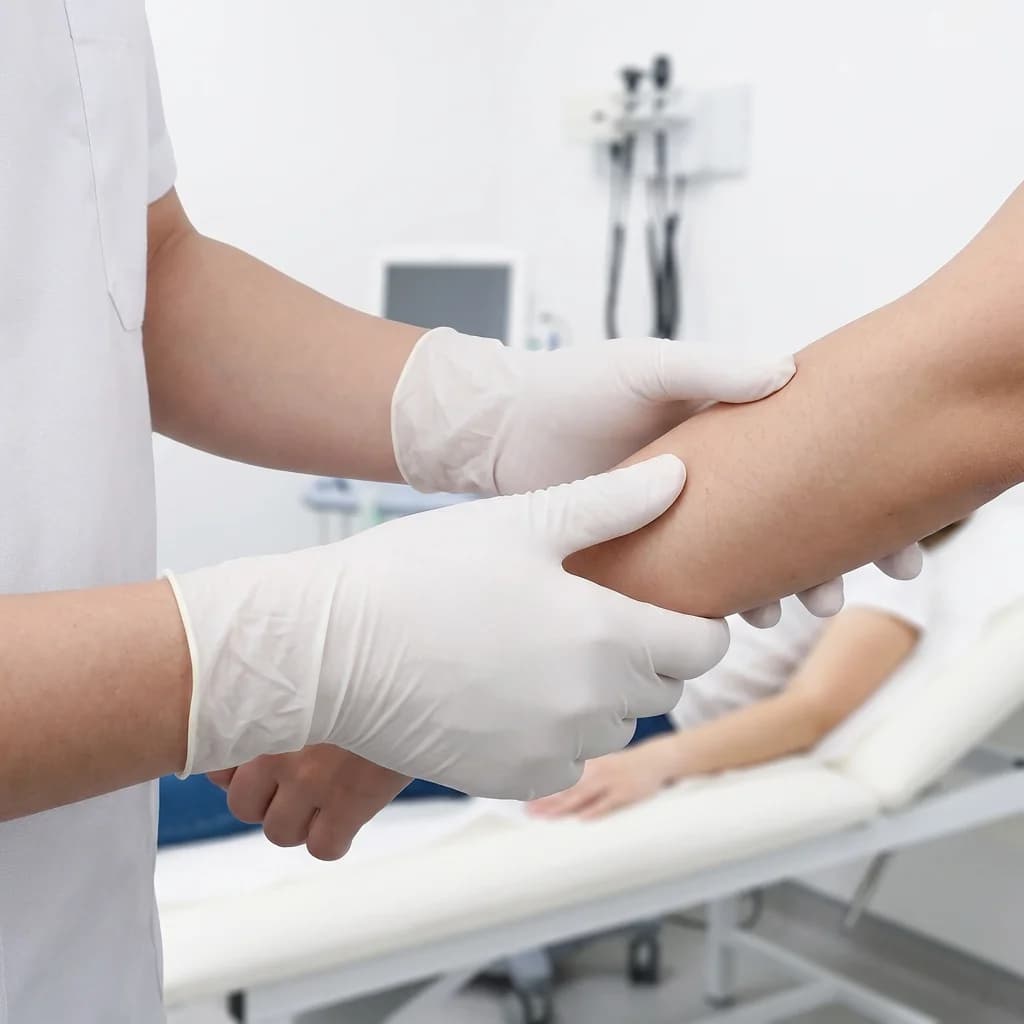 100 Guanti Monouso in Nitrile Bianco, Senza Lattice e Resistenti, Sicuri per Uso Medico, Pulizie, Estetica e Laboratorio