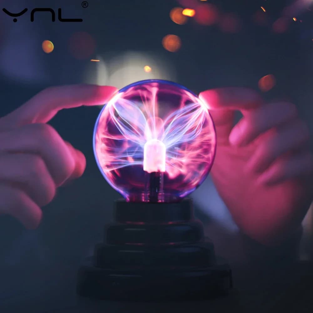 3 pollici USB novità Magic Plasma Ball Lamp Touch Sensitive Atmosphere Night Light Desk Decor novità lampada compleanno regalo per bambini