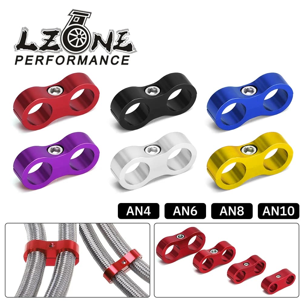 1PC Universale AN4 AN6 AN8 AN10 AN12 Billet Olio Combustibile Acqua Tubo Tubo Separatore Divisore Morsetto linea in alluminio separatore JR-SLJN01
