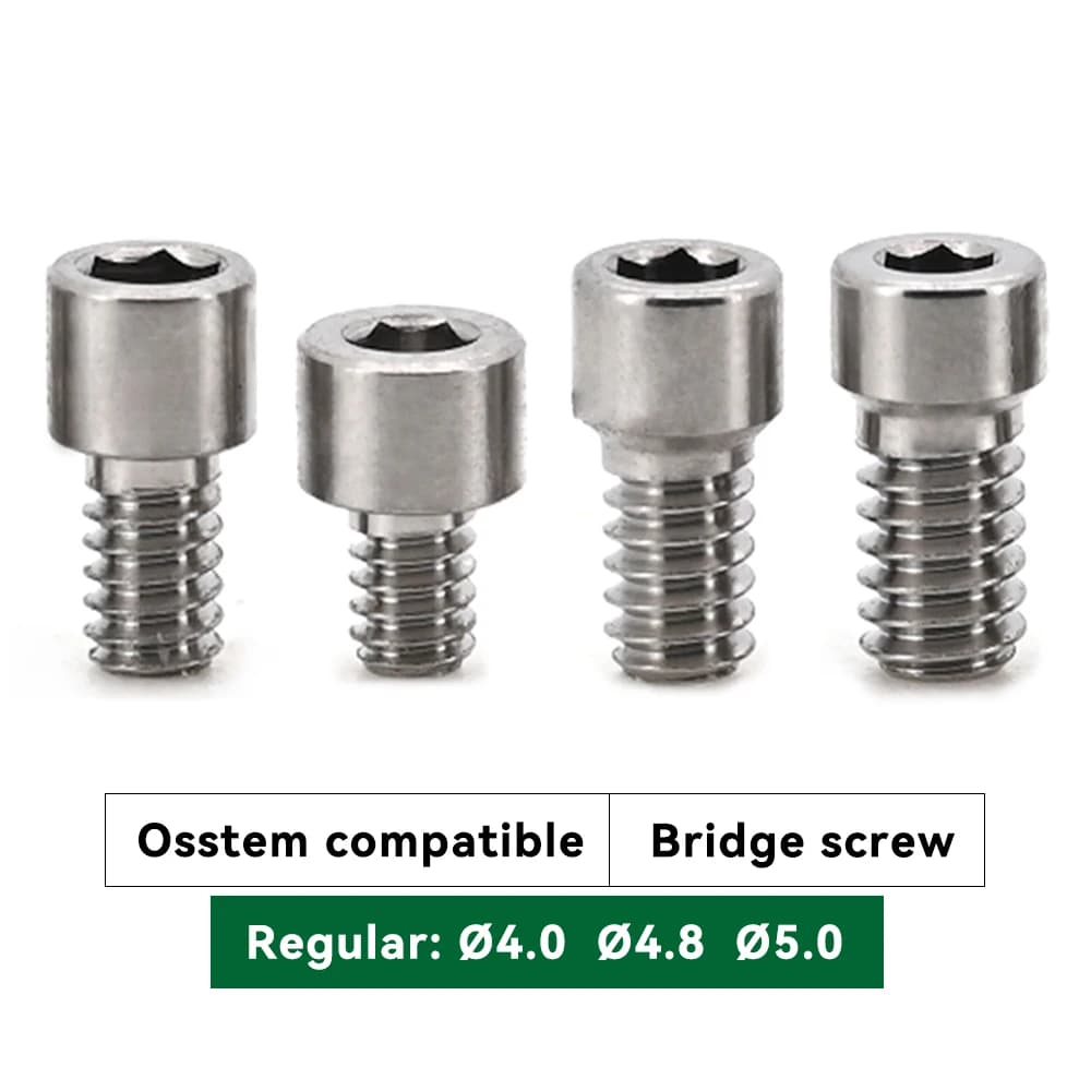 10PCS Osstem Compatible Titanium Dental Implant Bridge Screw Ti-base MUA Multi Unit Abutment Dental Implant Retention Screw