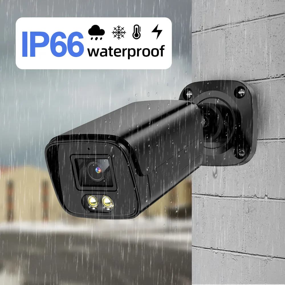 Kit Sistema di Videosorveglianza POE 8CH 5MP con Visione Notturna a Colori, Audio Bidirezionale, Set Telecamere IP H.265 4K, Kit NVR CCTV 10CH 4CH