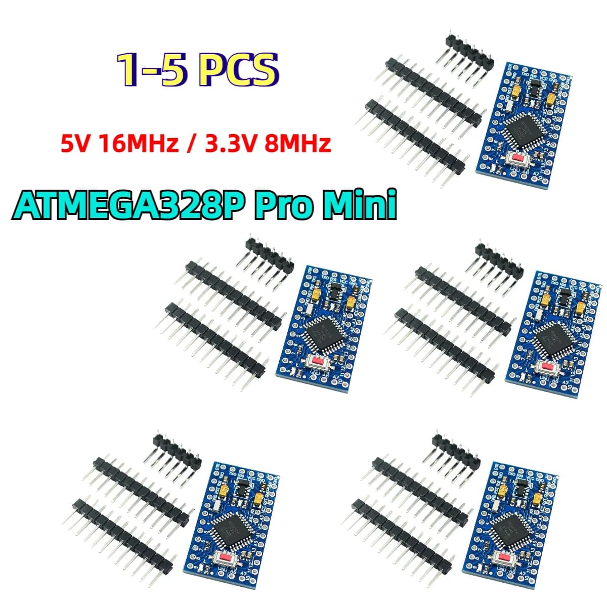 1-5 pcs ATMEGA328P Pro Mini 328 Mini ATMEGA328 5V 16MHz 3.3V 8MHz module for development card Arduino CH340G