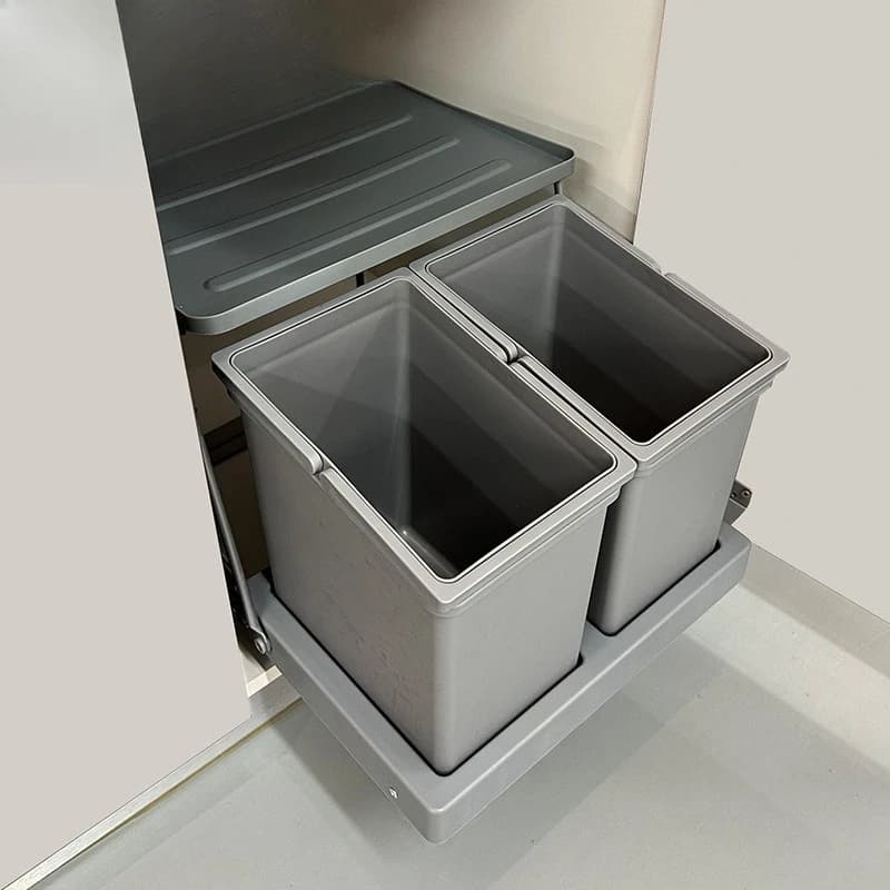 Lavello da cucina con porta pattumiera armadio da cucina nascosto incorporato classificazione pattumiera stretta poco profonda con coperchio