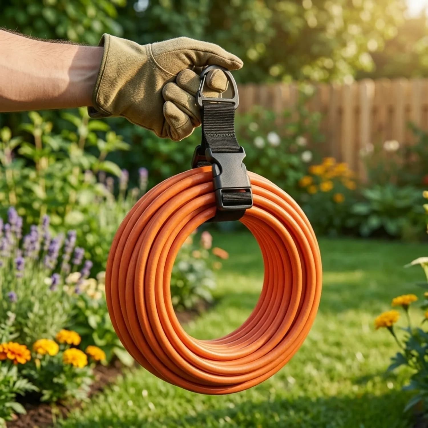4 Pezzi Fascette Regolabili a Triangolo per Cavi, Organizzatore per Tubi da Giardino, Organizzatore per Cavi di Prolunga Resistenti per Garage