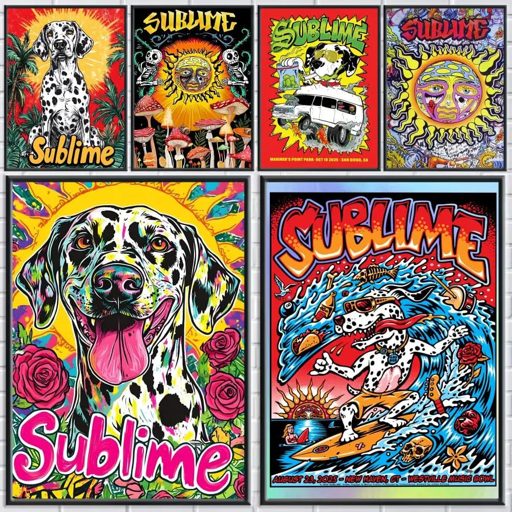 Classic Band S-Sublime Poster Home Living Bed Room Bar Hallway Sticky Wall Printing Waterproof Aesthetic Decor