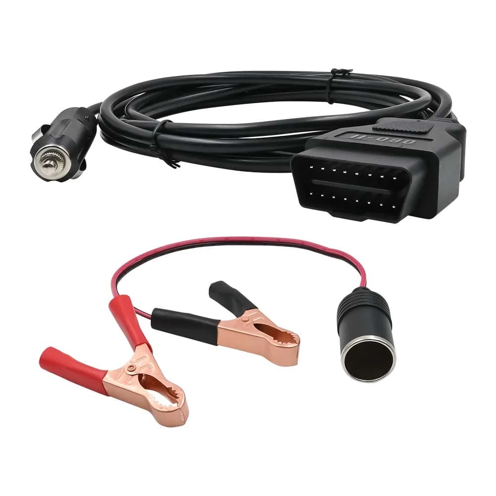 Caricatore per cavo di prolunga per accendisigari per auto 12V con clip a coccodrillo, presa per cavo di collegamento, combinazione di energia di emergenza