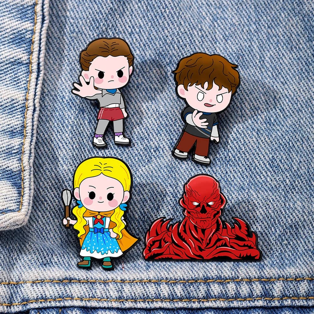 Carino Q-versione Cartoon Smalto Spille Cartoon Spille da donna Uomo Spille da bavero Distintivo sullo zaino Accessori per costumi Gioielli Gif
