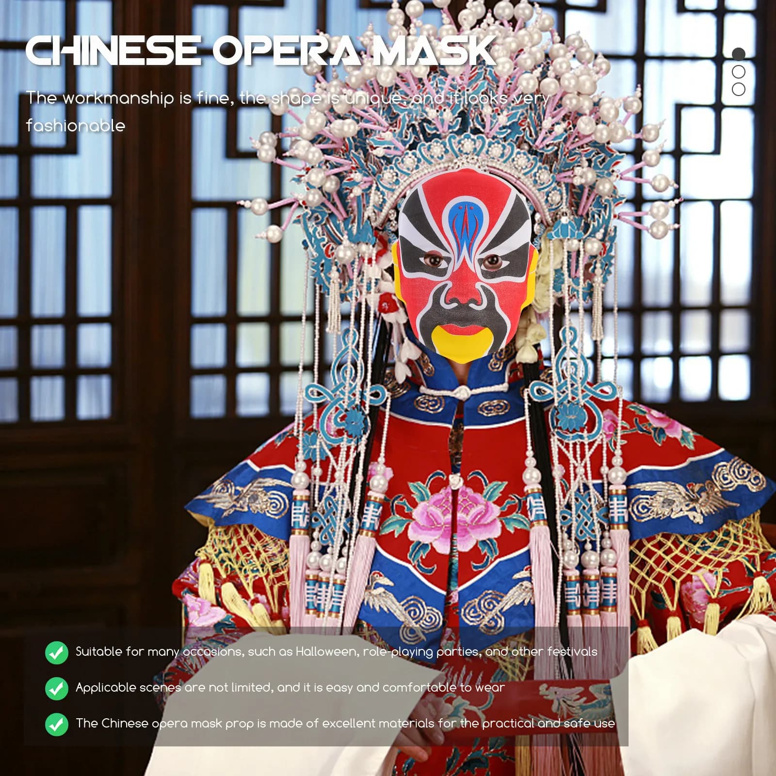 6pcs Face Changing Masks Halloween Costume Plastic Gold Masquerade Wear resistant Opera Decorative Chinese Cosplay Accessories