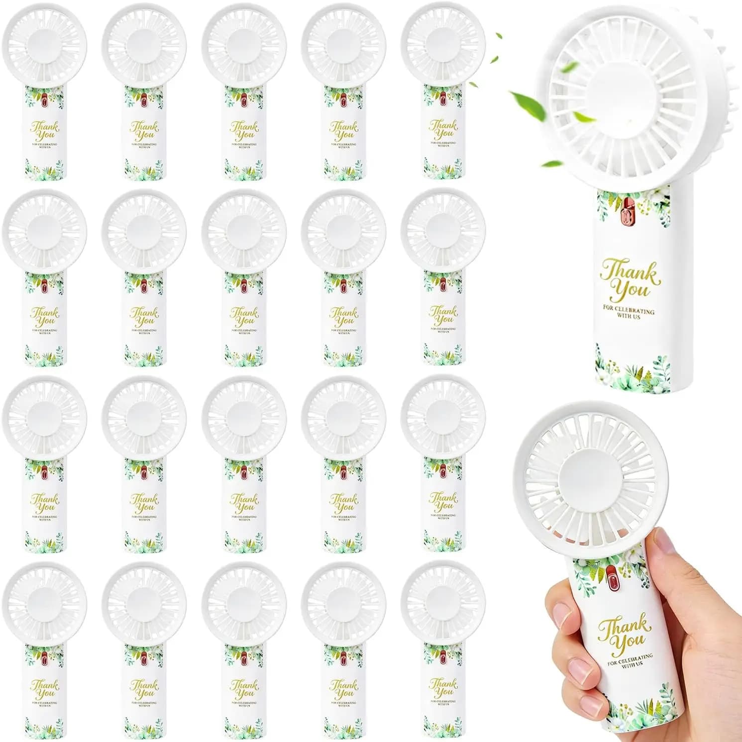 Ventilatori Elettrici FUHSY per Matrimoni, Ventilatori Portatili Mini da 20 Pezzi, Piccoli Ventilatori Tascabili Leggeri per Rinfrescamento Personale