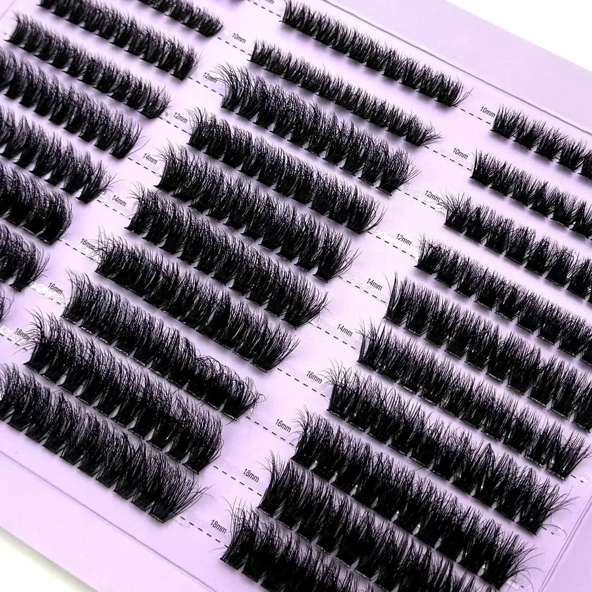 HBZGTLAD Fluffy Cluster Lashes 60D+80D+100D Thick Eyelash Clusters D/DD Individual Lashes DIY Natural Lash Extensions Eyelash