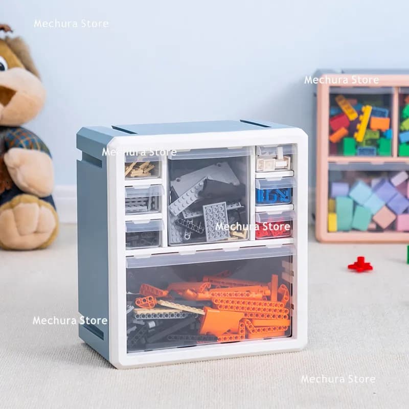Cassettiera portaoggetti LEGO, organizer in plastica multi-scomparto per mattoncini e pezzi di giocattoli JT40