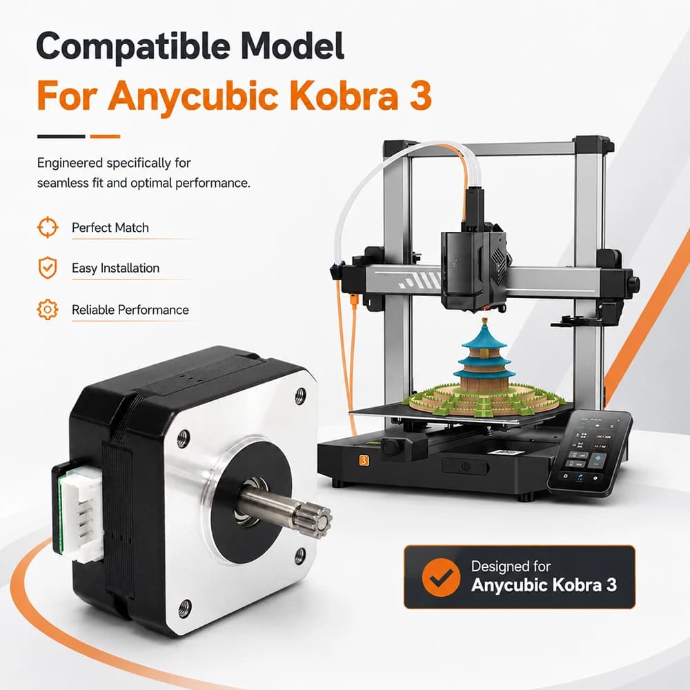 For Anycubic Kobra 3 3d Printer Extruder Motor High-quality and High-Temperature Resistant 3D Printer Replacement Parts
