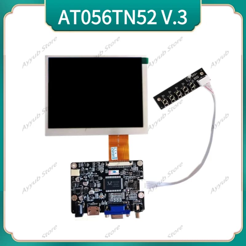 Pannello schermo LCD AT056TN52 V3 640x480 da 5,6 pollici con scheda controller driver VGA + AV