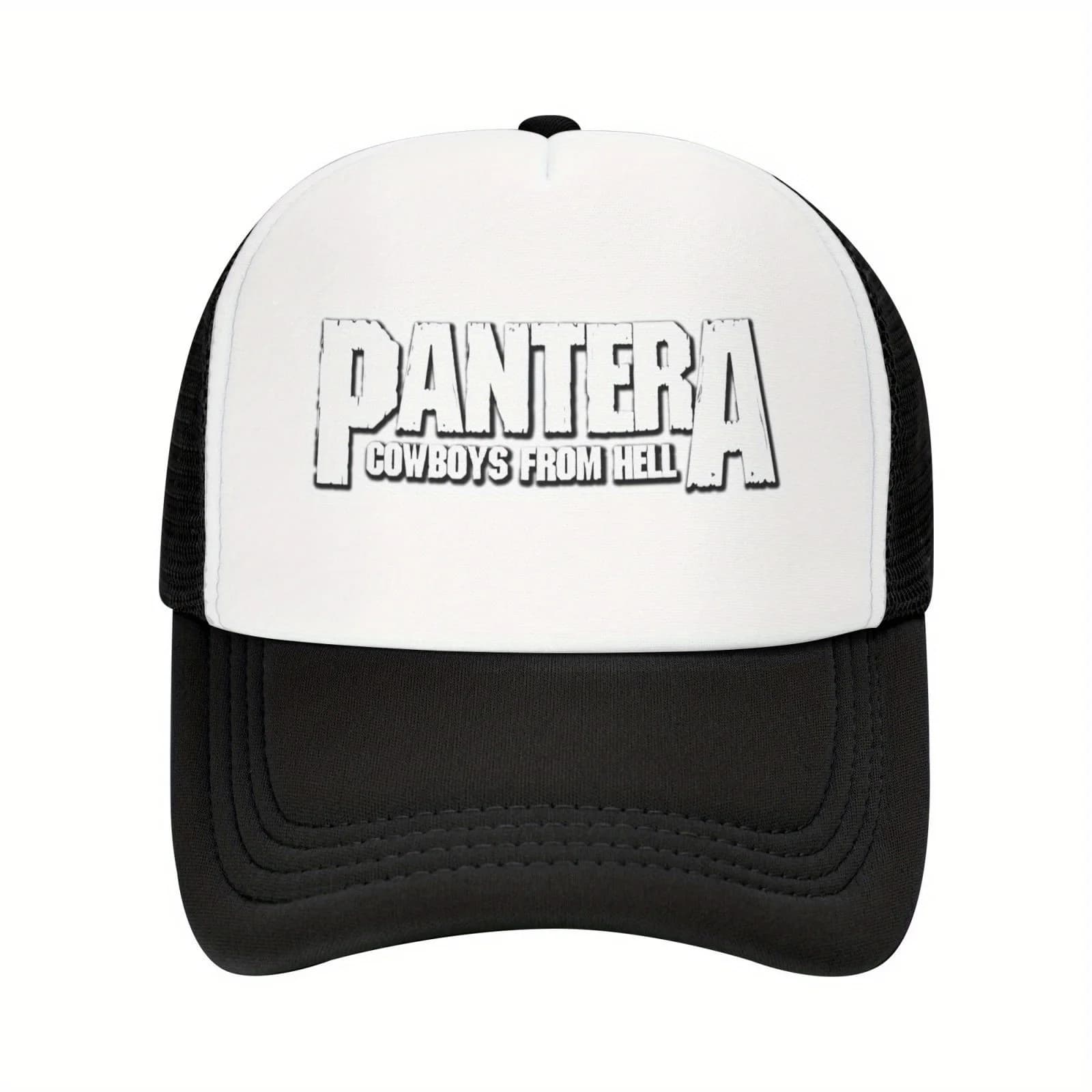 Berretto da baseball in rete Pantera Cowboys From Hell Band Merch da 1 pezzo - Cappello da camionista unisex, traspirante e protettivo dal sole con cinturino regolabile