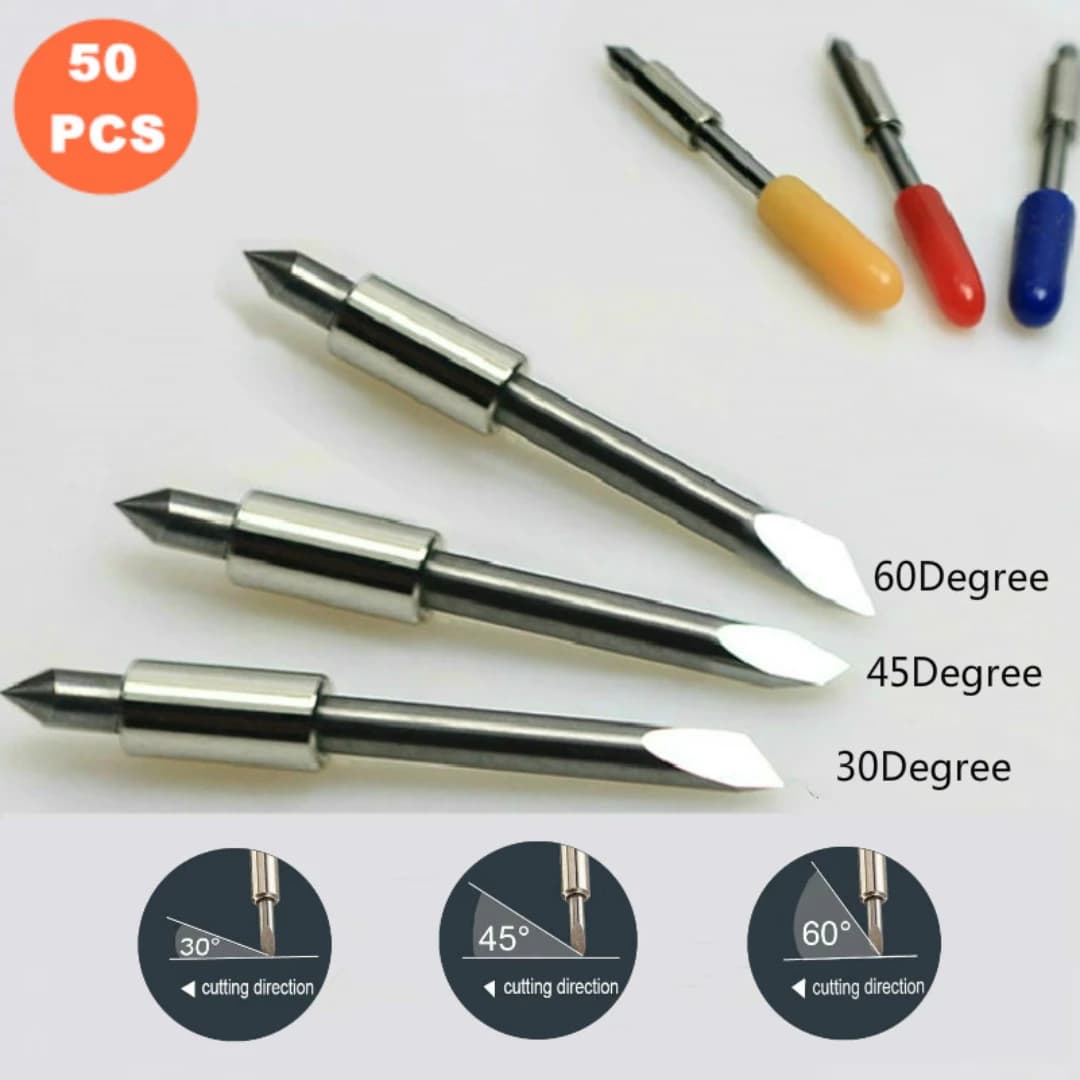 Lame per Plotter KZTech 50pcs per Graphtec CB15 CB09 30 45 lama per taglierina in vinile da 60 gradi CB15U CB09U Silhouette Cameo Cutting